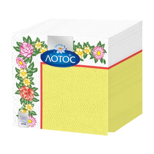 Салфетки Лотос цветни 50бр.
