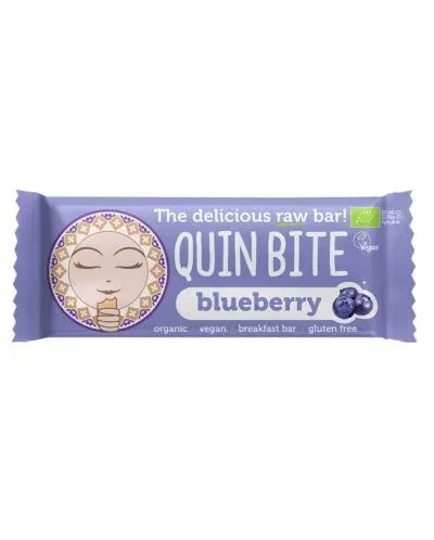 Био сурово барче, боровинка, 30 g, Quin Bite - Quin Bite