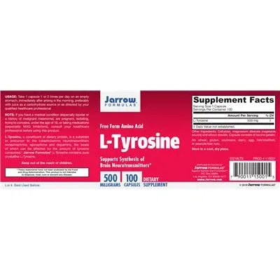 L-Тирозин 500 мг / L-Tyrosine 500 mg - Jarrow Formulas