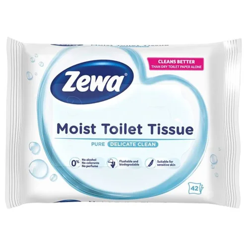 Влажна тоалетна хартия Zewa pure 42бр.