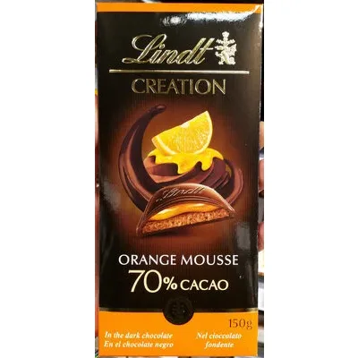 Тъмен шоколад с тъмен шоколадов мус и портокал - Lindt