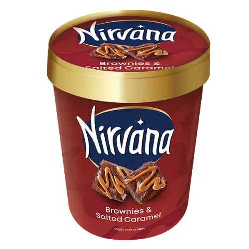 Сладолед Nirvana Брауни и солен карамел Nestle 420мл. - Nirvana