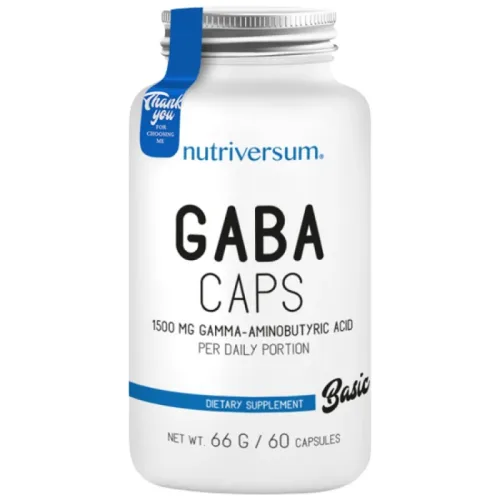 GABA 750 mg / 60 капсули, 60 дози - Nutriversum