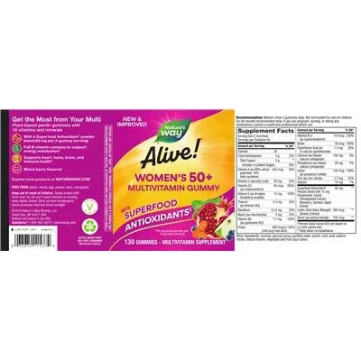 Желирани витамини Alive! за жени над 50 години / Alive! Women's 50+ Multivitamin Gummy - Nature's Way