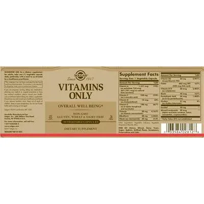 Vitamins Only - Solgar