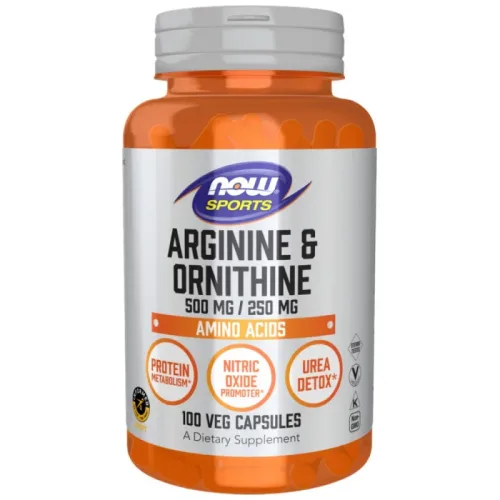 Arginine/Ornithine 500/250 mg (125 дози) / 100 капсули - NOW Foods