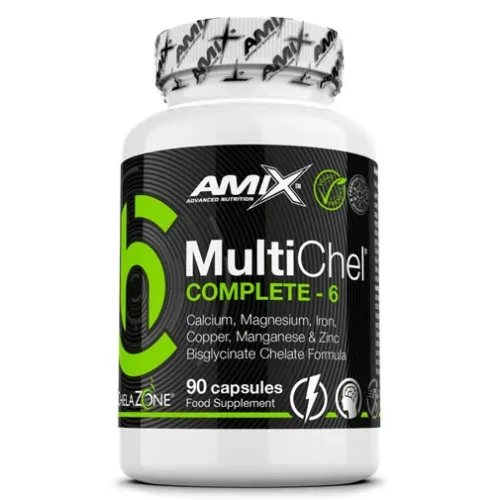 ChelaZone® MultiChel® Complete 6 Bisglycinate Chelate / 90 Vcaps - Amix