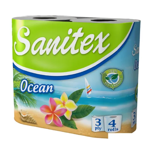 Тоалетна хартия Sanitex Ocean 4бр.