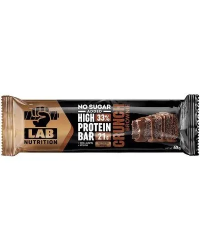 Протеинов бар, хрупкав брауни, 65 г, Lab Nutrition / High Protein Bar, Crunch Brownie, 65 g, Lab Nutrition - Lab Nutrition