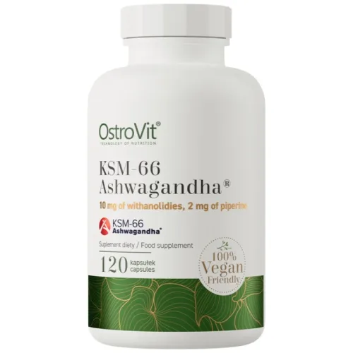 KSM-66 Ashwagandha® 200 mg / Vege Caps / 120 капсули, 120 дози - OstroVit