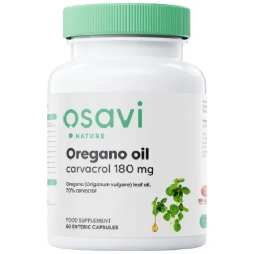 Oregano Oil 257 mg | 70% Carvacrol / 60 капсули, 60 дози - Osavi