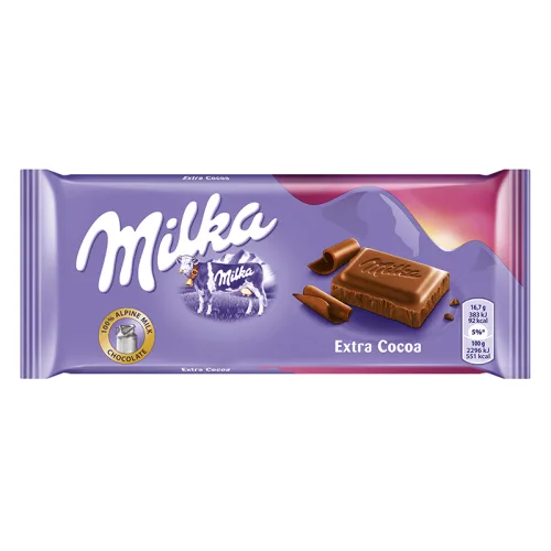Шоколад Milka натурален extra cocoa 90гр. - Milka