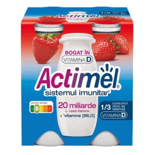 Продукт за пиене Actimel Ягода 4*100 гр.
