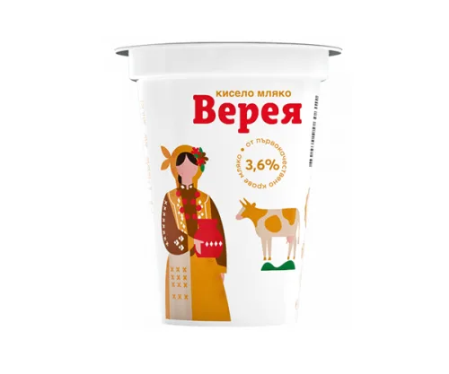 Българско кисело мляко 3.6 % ЗНП - Верея