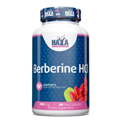 Berberine HCL 400 mg / 60 Vcaps - Haya Labs