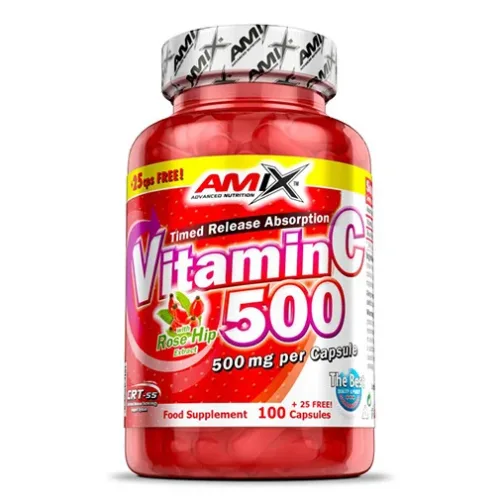 Vitamin C /with Rose Hips/ 500mg. / 125 Caps. - Amix