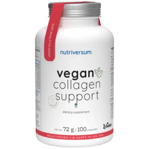 Vegan Collagen Support / with Hyaluronic Acid and Amino Acids / 100 капсули, 100 дози - Nutriversum