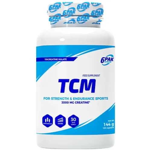 TCM | Tri-Creatine Malate / 120 капсули, 30 дози - 6PAK Nutrition