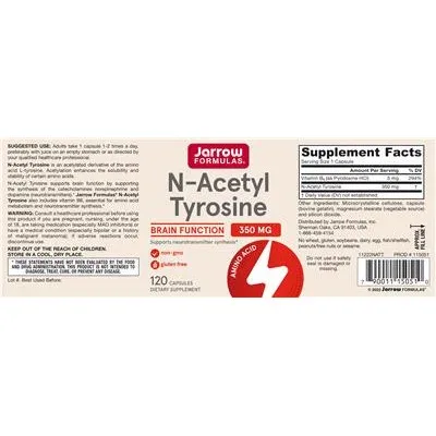 N-Ацетил Тирозин 350 мг / N-Acetyl Tyrosine 350 mg - Jarrow Formulas
