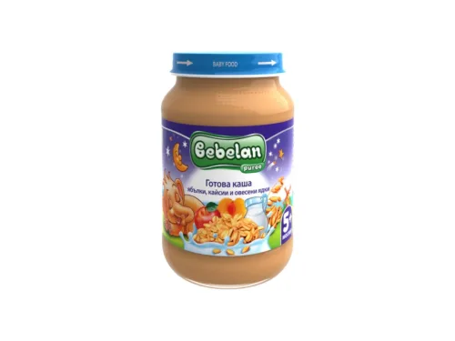Пюре Bebelan Млечка Каша Ябълки,Кайсии,Овесени Ядки 190гр