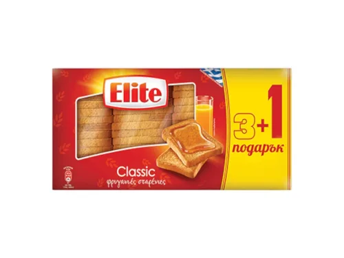 Сухари Елит Пшеничени 3+1бр 500гр
