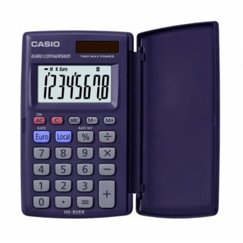 Калкулатор Casio HS-8VER, джобен 8 dgt 104x62,5x10 мм.