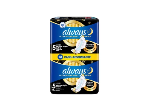 Дамски Превръзки Always Ultra Найт Екстра Дуо 10бр. 34874