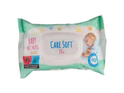Кърпи Влажни Care Soft 72 Бр С Капак