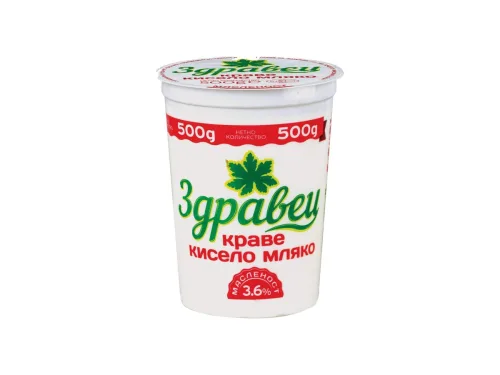 Мляко Кисело Здравец 3.6% 500гр