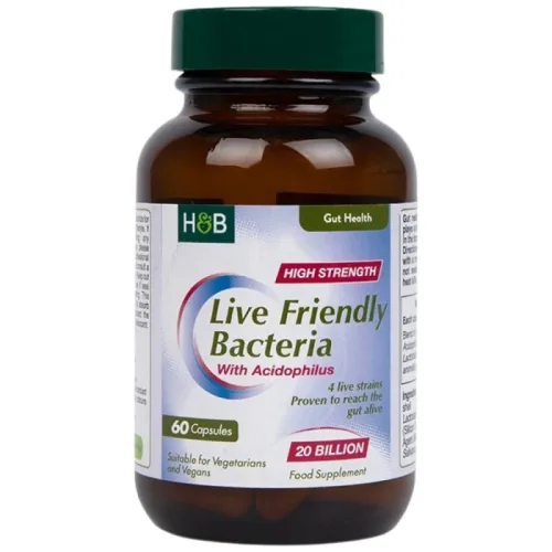 Live Friendly Bacteria with Acidophilus | High Strength 20 Billion / 60 капсули, 60 дози - Holland And Barrett