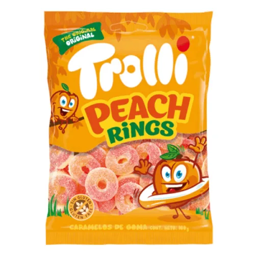 Trolli прасковени кръгчета 100гр.