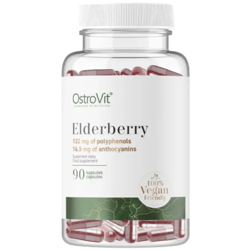 Elderberry Extract 330 mg | Vege / 90 капсули, 90 дози - OstroVit