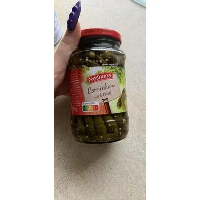 Корнишони с чили / Cornichons with Chili - Freshona