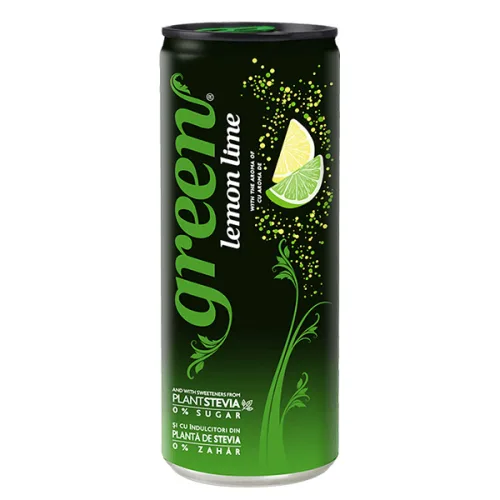 Газирана напитка Green Cola Lemon lime кен 330мл. - Green Cola