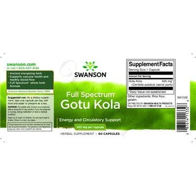 Full Spectrum Gotu Kola 435 mg - Swanson