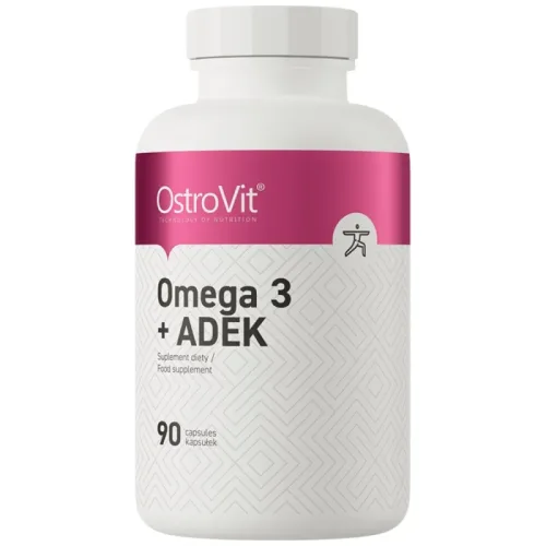 Omega 3 + ADEK / Vitamin A + D + E + K / 90 Гел капсули, 90 дози - OstroVit