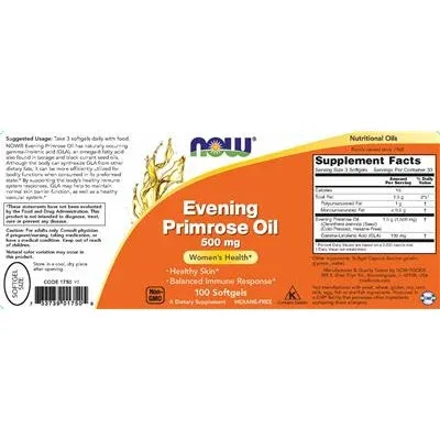 Масло от вечерна иглика 500 мг / Evening Primrose Oil 500 mg - NOW