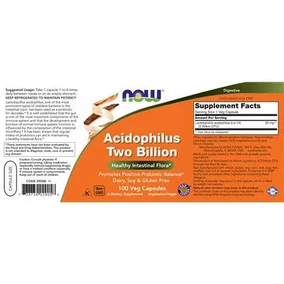 Ацидофилус Два милиарда / Acidophilus Two Billion - NOW