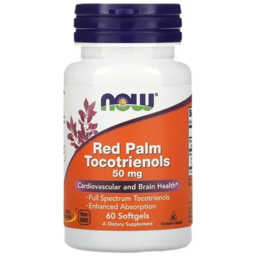 Red Palm Tocotrienols 50 mg (60 дози) / 60 Гел капсули - NOW Foods
