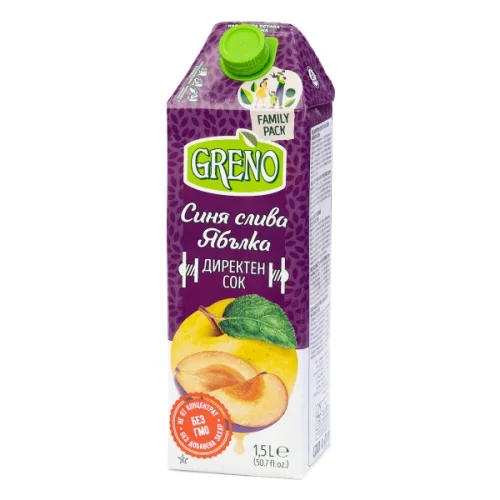 Сок синя слива и ябълка Greno 1,5л. - Greno