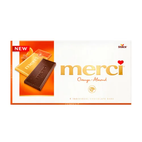 Шоколад Merci портокал и бадеми 100гр. - Merci