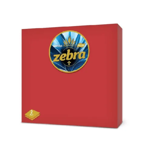 Салфетки Zebra лукс червени 35бр.