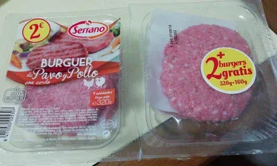 Месо за бургери 4UDS Смесено Пуйка+Пиле / Burger meat 4UDS Mixed Turkey+Chicken - SERRANO