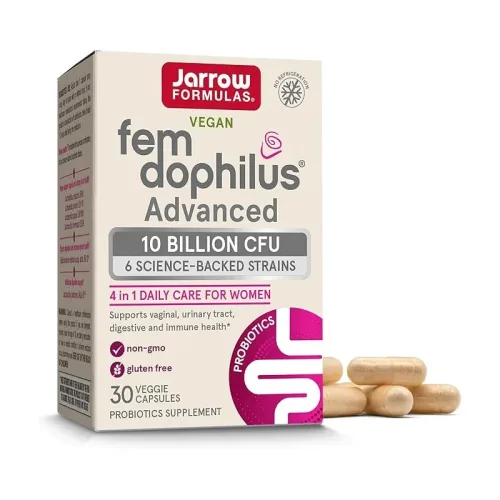 Fem-Dophilus Advanced 10 Billion CFU - Витамин B12 + Фолат, Разфасовка 30 caps - Jarrow Formulas
