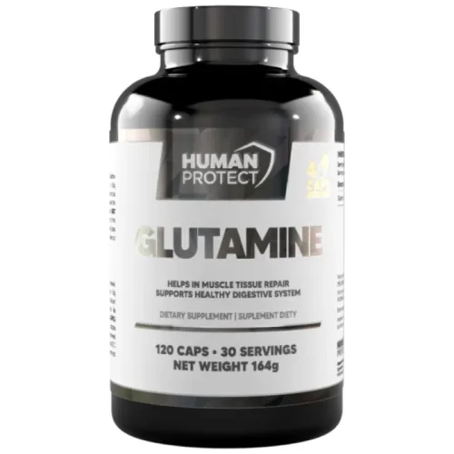 Glutamine Capsules 1200 mg (30 дози) / 120 капсули - Human Protect