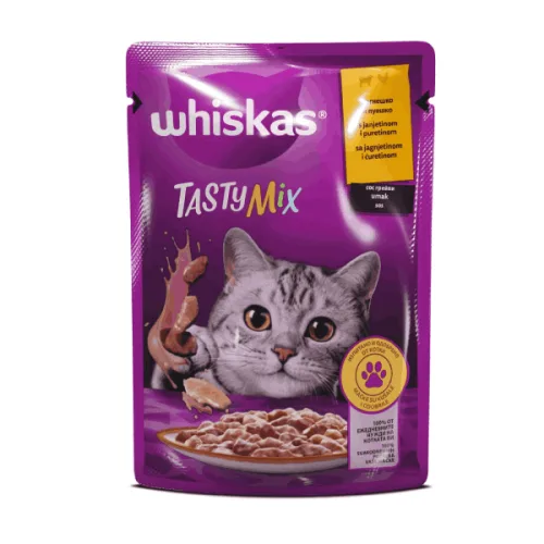 Whiskas Tasty Mix с агнешко и пуешко 85гр. - Whiskas