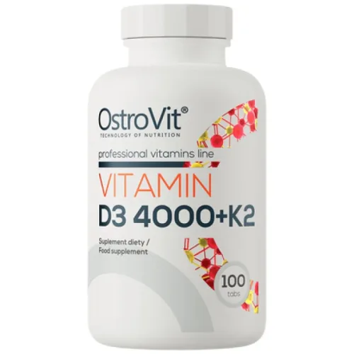 Vitamin D3 4000 + K2 MK-7 100 mcg (100 дози) / 100 Таблетки - OstroVit