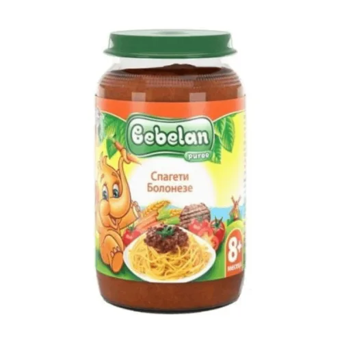 Пюре спагети болонезе 8+месеца Bebelan 220гр. - Bebelan