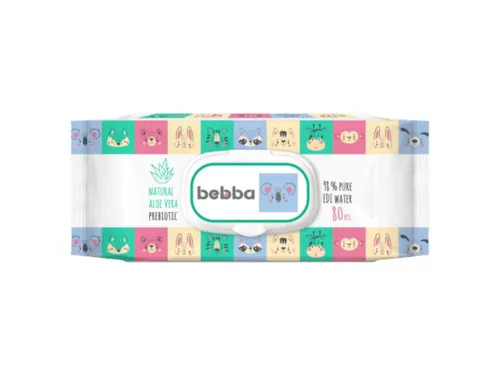Кърпи Влажни Bebba Алое И Пребиотик 80 Бр С Капак