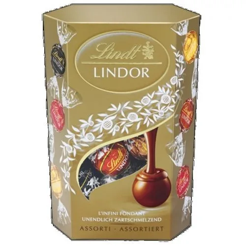 Шоколадови бонбони Lindt Lindor асорти корнет 200гр. - Lindt